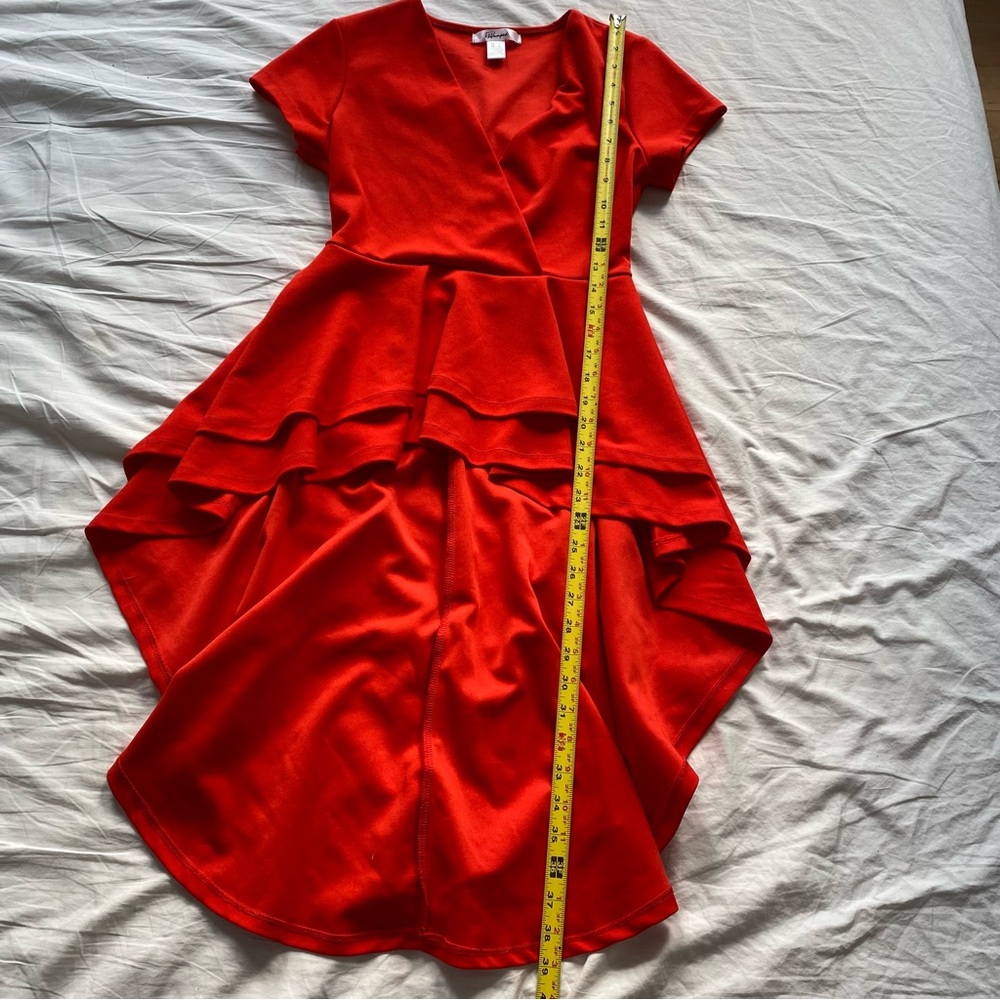 Red Ruffle High-Low Dress - Revamped - Picture 7 of 7